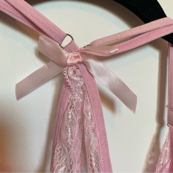 Avid Love Elegant Pink Lace Nightgown - Picture 4 of 4